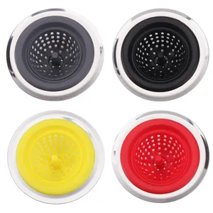 Cestello filtro scarico lavello cucina in silicone inox set 4 colori vista principale