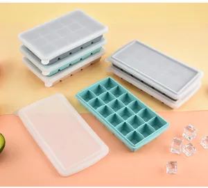 Silikon Eiswürfelform mit Deckel für Whiskey, flexible Eismaschine, lebensmittelecht.
