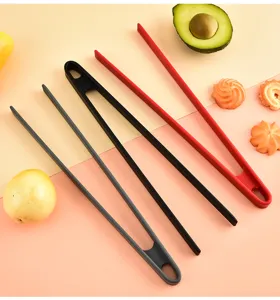 Silicone food tongs set kitchen cooking BBQ tongs non-stick bread steak cake tongs detail