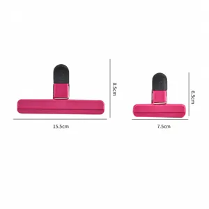 Wide ABS food sealing clips in large and small sizes for fresh snacks and milk powder storage.