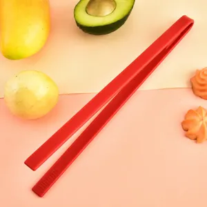 All-in-one silicone food tongs kitchen BBQ grilling tongs cooking steak bread cake clip