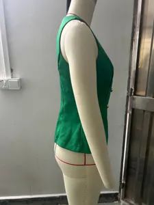 Women's sleeveless green suit vest elegant casual business vest apparel fashion top new