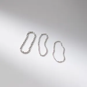 Minimalistisches S925 Silber glitzerndes Perlenring-Set, zartes Design für den Alltag.
