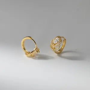 S925 Silber Zirkonia Tropfen Creolen Ohrringe elegante Damen Schmuck fuer den taeglichen Gebrauch