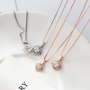 S925 Sterling Silver Square Halo Moissanite Necklace For Women Elegant Moissanite Pendant Necklace Gold Silver Jewelry Gift