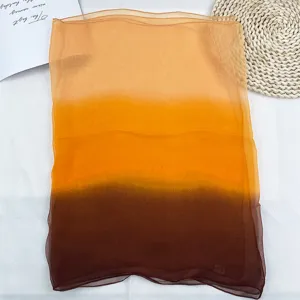 Gradient Chiffon Scarf Summer Sun Protection Shawl Rainbow Gradient Women Scarf Detail