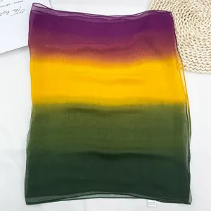 Women's summer gradient chiffon scarf breathable soft sun protection shawl elegant neckerchief