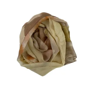 Gradient silk scarf lightweight women georgette elegant floral display fashion accessory