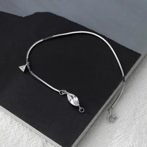 Exquisite S925 Silver Italian Luxury Marquise Diamond Snake Bone Bracelet Fashion Jewelry