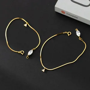 S925 Sterling Silver Italian Light Luxury Marquise Zirconia Snake Chain Bracelet For Women Cold Style Geometric Fine Jewelry