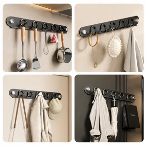 Appendiabiti da parete senza fori con ventosa multifunzione per cucina bagno ingresso armadio