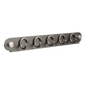 Appendiabiti da parete a ventosa senza foratura con ganci multipli per porta del bagno.