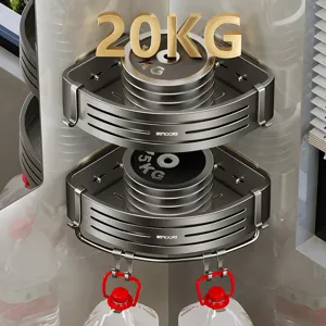 Eckduschregal Badezimmer Wandmontage Metall Organizer Halterung Schwerlast Duschkorb
