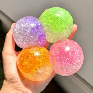 Giocattolo Sensoriale Squishy DIY Fatto a Mano Palla di Zucchero di Cristallo Rimbalzo Lento Antistress Fidget Giocattolo Regalo di Decompressione Colorato