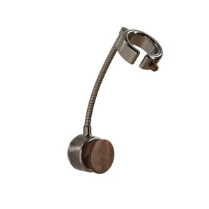 Adjustable flexible hose hair dryer holder wall mounted punch free bathroom hair dryer rack