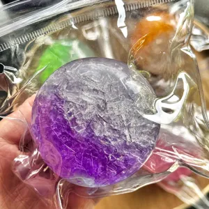 Riempimento per giocattolo squishy cristallo viola texture ghiaccio componente antistress DIY.