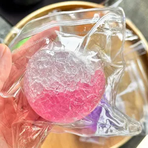 DIY palla di cristallo fatta a mano riempimento giocattolo decompressione slime rosa glitter