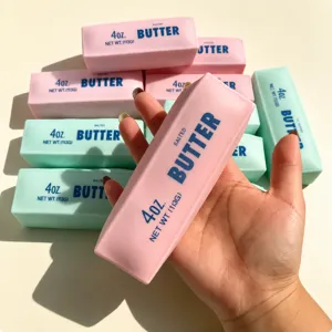 Kreatives Butterstab Squishy Spielzeug Langsamer Rückprall Käseriegel Quietschendes Dekompression Sinnes Stressabbau Fidget Toy Geschenk