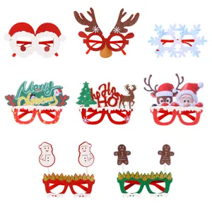 Set montature occhiali novità Natale, simpatici oggetti di scena foto renna pupazzo di neve.