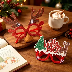 Accessori fotografici per occhiali da albero di renne di Natale festa per bambini.