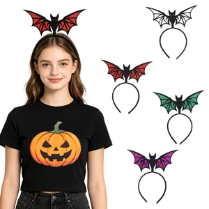 Halloween Bat Headband Glitter Bat Wings Hairband For Masquerade Party Costume Cosplay Dress Up Hair Accessories For Kids Adults