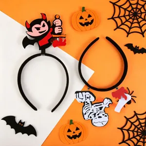 Halloween duivel en skelet bloed bijl haarband, grappige horror feest verkleed foto rekwisieten.