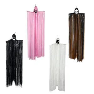 Halloween fantasma appeso decorazione frange tinsel scheletro teschio festa oggetti decori 2m
