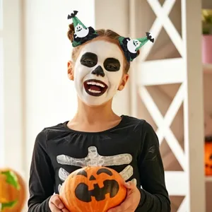 Χαριτωμένα τσιμπιδάκια μαλλιών Halloween 3D καπέλο μάγισσας για παιδικό αποκριάτικο πάρτι.