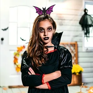 Halloween bat headband for party cosplay hair hoop spooky festival cute bat wings hair accessory