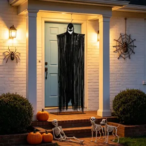 2M Halloween Appendere Tinsel Fantasma Puntello Spaventoso Frangia Pendente per Festa Decorazione
