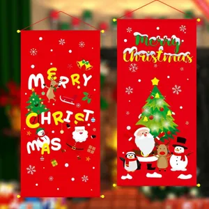 Weihnachten dekorative Cartoon Hängeflagge festliche Banner für Wand Party Dekoration