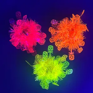 Halloween neon tinsel wristbands glow party decoration skull props costume accessories