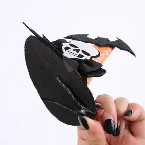Μίνι τσιμπιδάκι μαλλιών καπέλο μάγισσας Halloween με κρανίο για πάρτι μεταμφιέσεων.