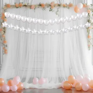Pearl heart star string garland for wedding birthday party background decoration backdrop