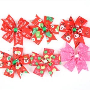 Lazos de pelo de Navidad para niños, pinzas cinta festivas fiesta accesorios juego