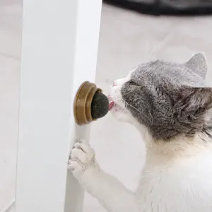 Natural Catnip Ball Toy Rotating Self-Adhesive Teeth Cleaning Molar Ball For Cats Interactive Pet Toys Daily Play