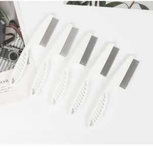 Pet flea comb set, stainless steel fine teeth for cats and dogs, detailed product view.