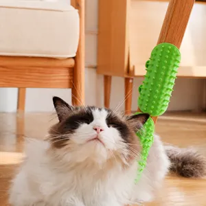Cat Self Groomer Silicone Corner Massager Pet Hair Grooming Brush Table Leg Scratching Toy With Soft Bristles Cat Supplies