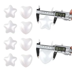 White pearl star and heart shaped hanging ornaments for wedding party decor size display