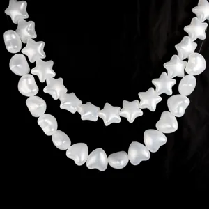 Pearl plastic star heart string hanging ornament wedding party background decoration props 6cm