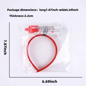 Halloween seringue serre-tête effrayant fête coiffe sanglant costume fête maquillage accessoire