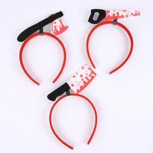 Halloween bandeau sanglant arme effrayant fête accessoire hache scie cheveux déguisement
