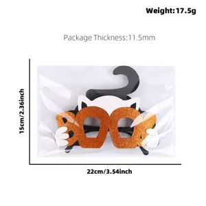 Halloween Katzen BOO Filz Brille Party Foto Requisite Neuheit Kostuem Zubehoer Groesse.