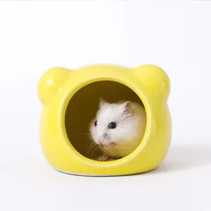 Rifugio di raffreddamento per cricoti in ceramica simpatica casa per animali gialla articoli