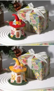 Magic house ceramic night light bedside decorative ornament gift for girlfriend birthday