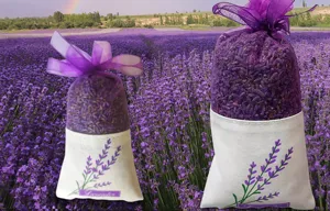 Natural dried lavender scented sachet bag for wardrobe drawer deodorizer and car fragrance fresh