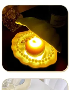 Creative shell jewelry box night light desktop ornament ambient lighting storage tray gift
