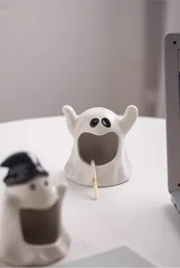 Cendrier fantôme en céramique mignon décoration de bureau effrayante cadeau maison