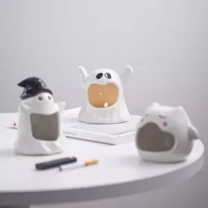 Cendrier en Céramique Mignon Fantôme Nouveauté Dessin Animé Esprit Ornement de Bureau Cadeau