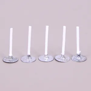 Mechas de velas DIY con base de metal mechas de algodón para hacer velas aromáticas